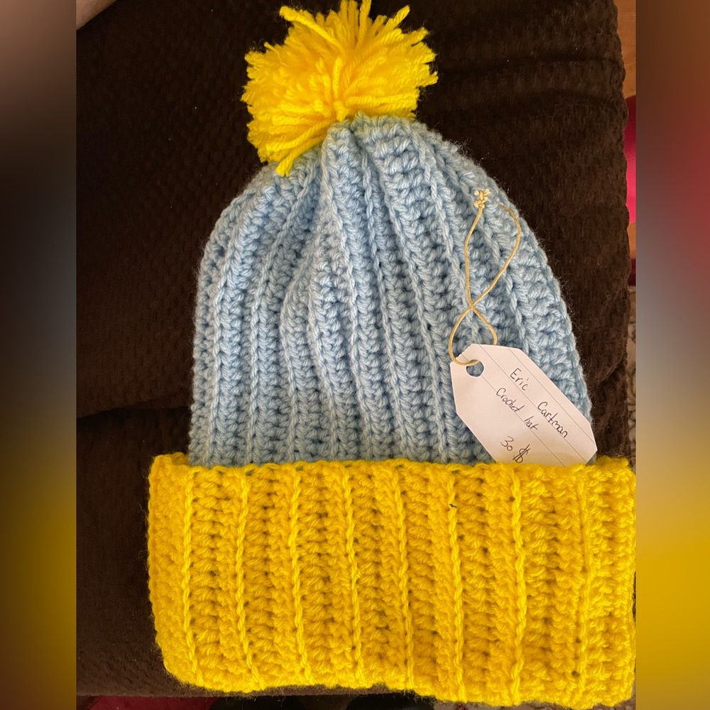 My crochet Eric cartman themed hat